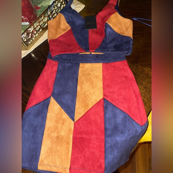 Quii colorblock Mini Skirt Set - Picture 1 of 4